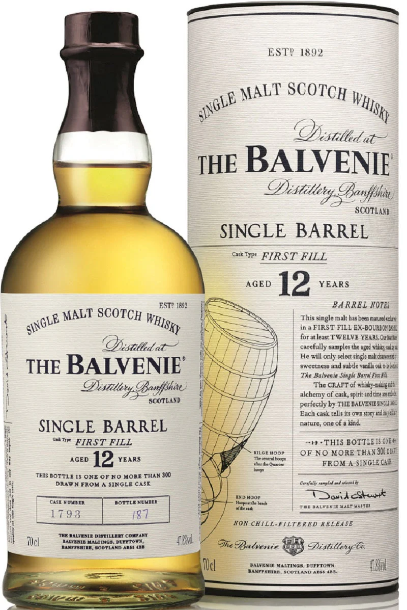 The Balvenie 12-Year-Old Single Barrel, Single Malt Scotch Whisky, 47.8%