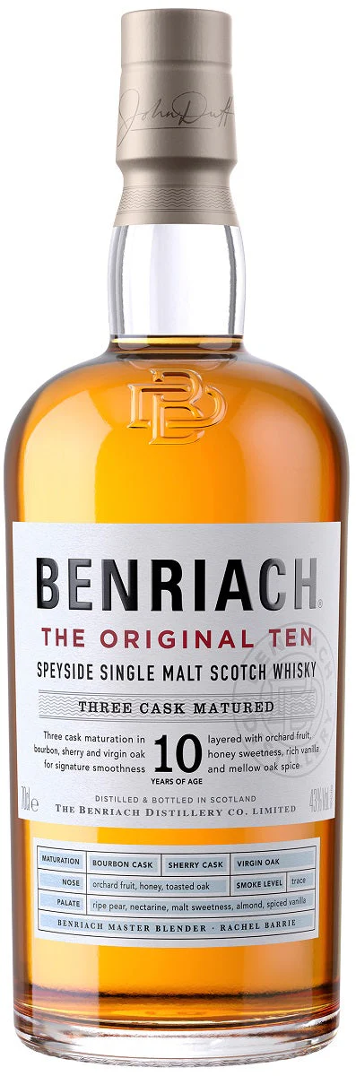 BenRiach 10-Year-Old Speyside Single Malt Scotch Whisky, 46%