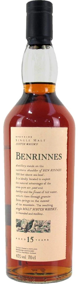 Benrinnes 15-Year-Old Speyside Single Malt Scotch Whisky, 43%