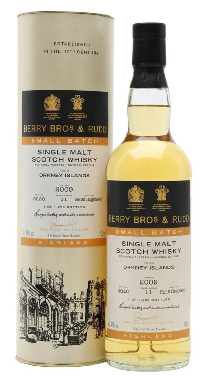 Berry Bros. & Rudd 2009 Orkney Small Batch 11-Year-Old, Single Malt Scotch Whisky, 46%