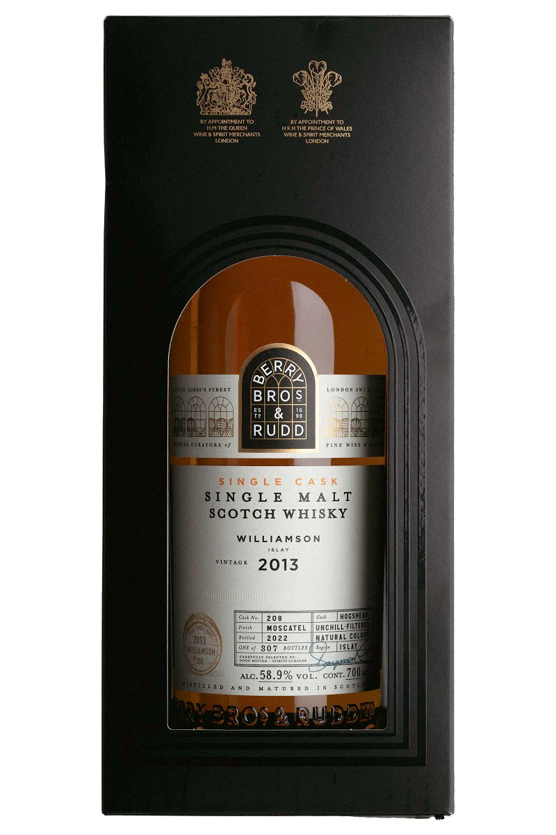 Berry Bros. & Rudd 2013 Williamson 9-Year-Old Moscatel Cask, Islay Single Malt Whisky, 57.9% - Image 2