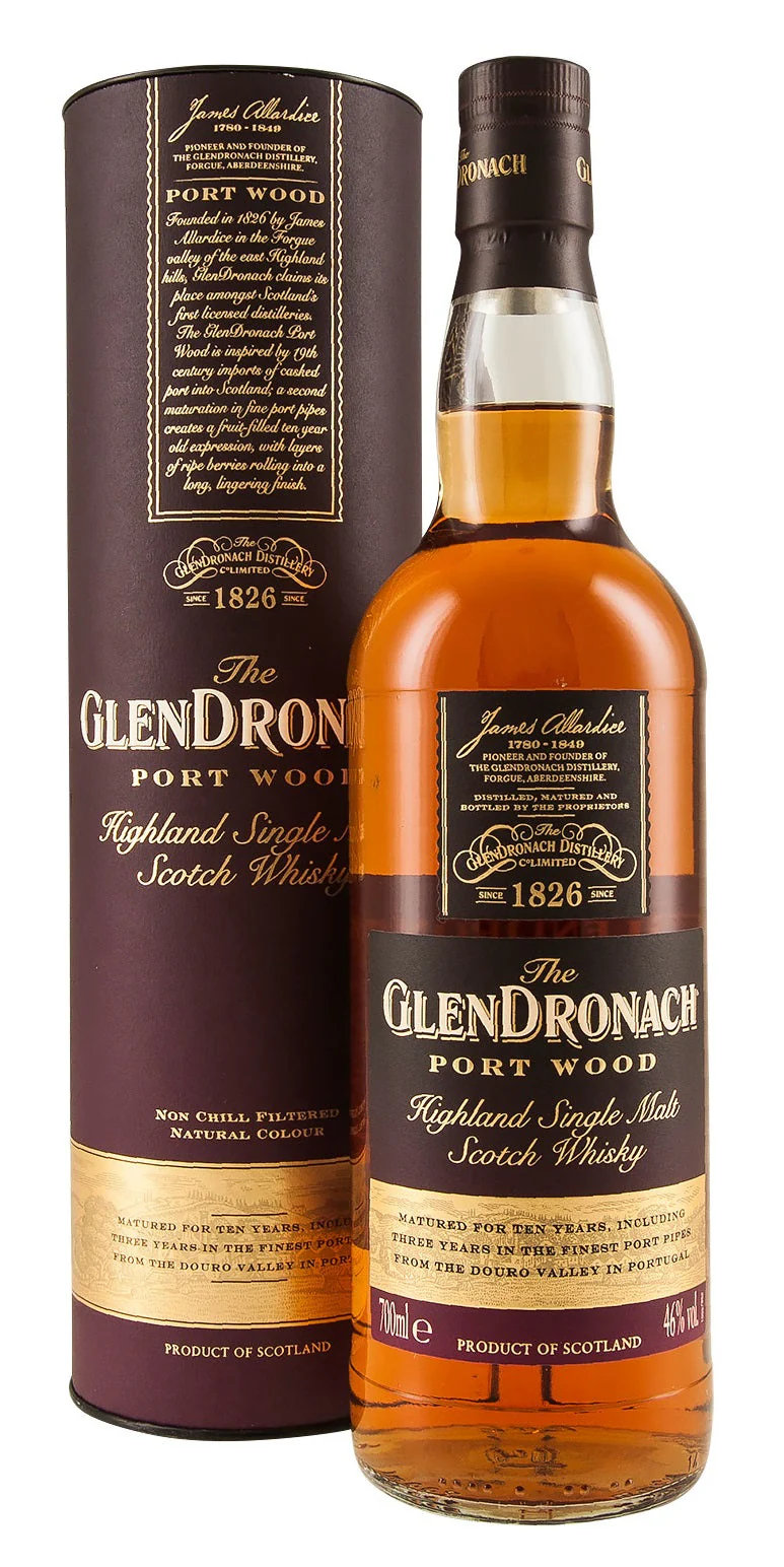 GlenDronach Port Wood Single Malt Scotch Whisky, 46%