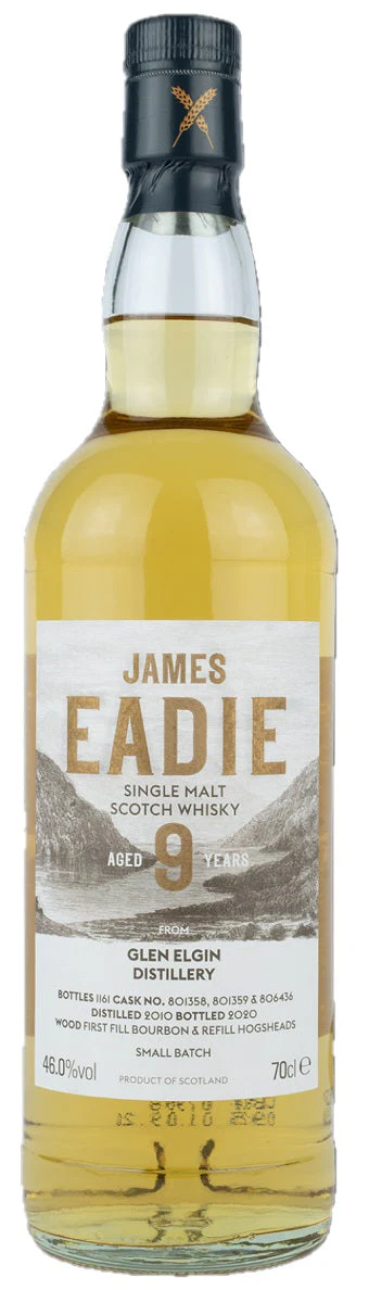 James Eadie Glen Elgin 9-Year-Old Single Malt Scotch Whisky, 46%