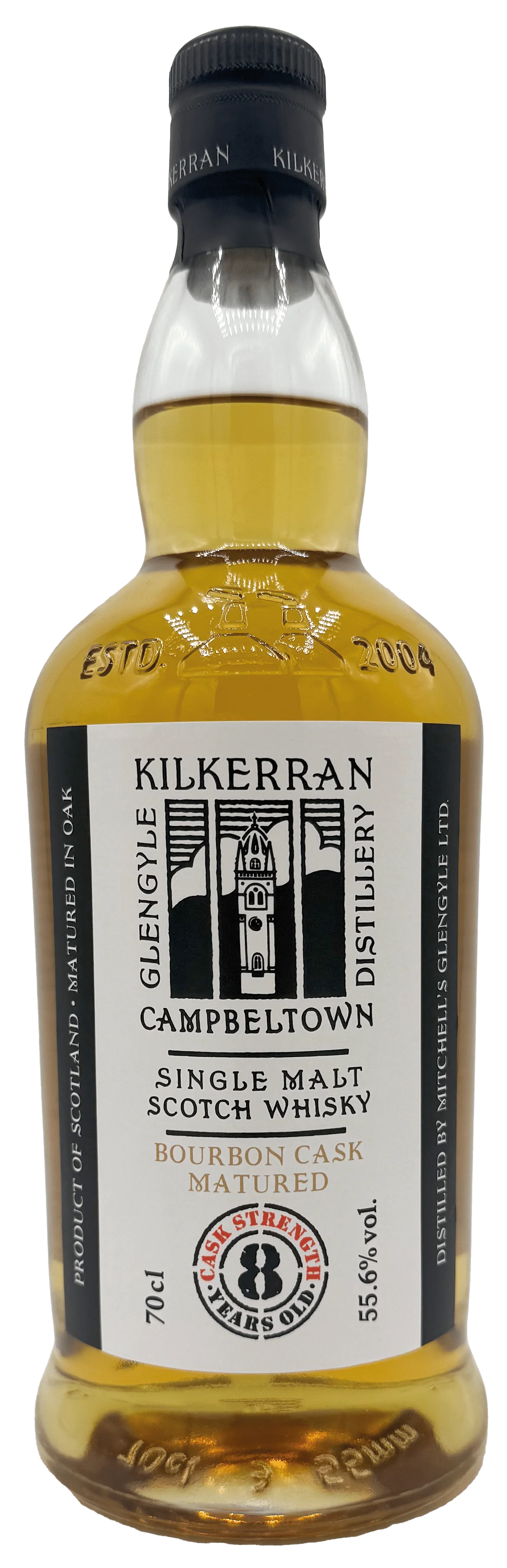 Kilkerran 8YO Bourbon Cask Matured Cask Strength 2025 Release, 55.6%