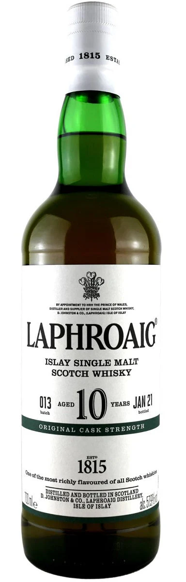 Laphroaig Cask Strength 10-Year-Old, Batch 13, Islay Single Malt Scotch Whisky, 57.9%