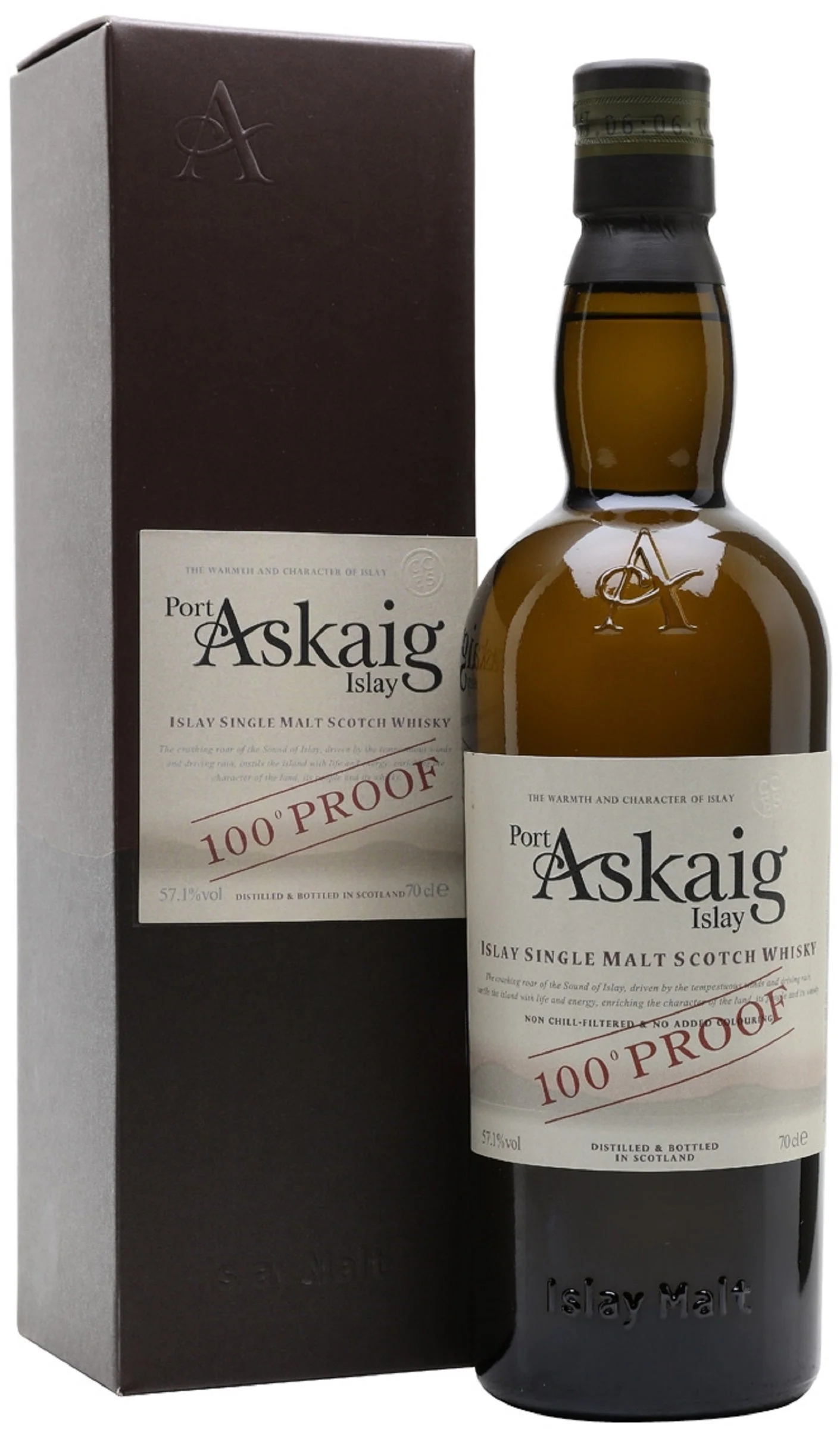 Port Askaig 100 Proof Islay Single Malt Scotch Whisky, 57.1%