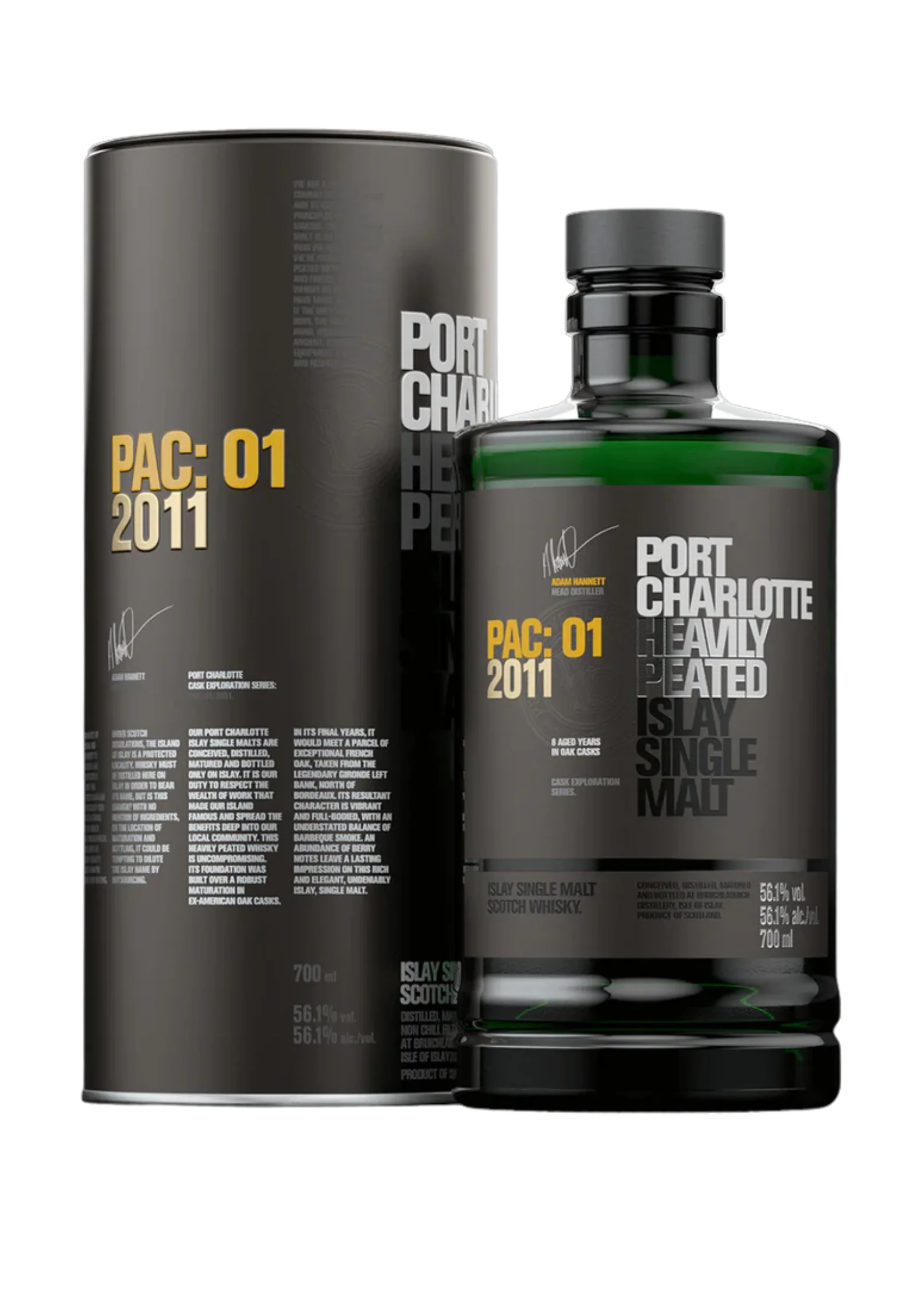 Port Charlotte PAC: 01, 2011, Islay Single Malt Whisky, 56.1%
